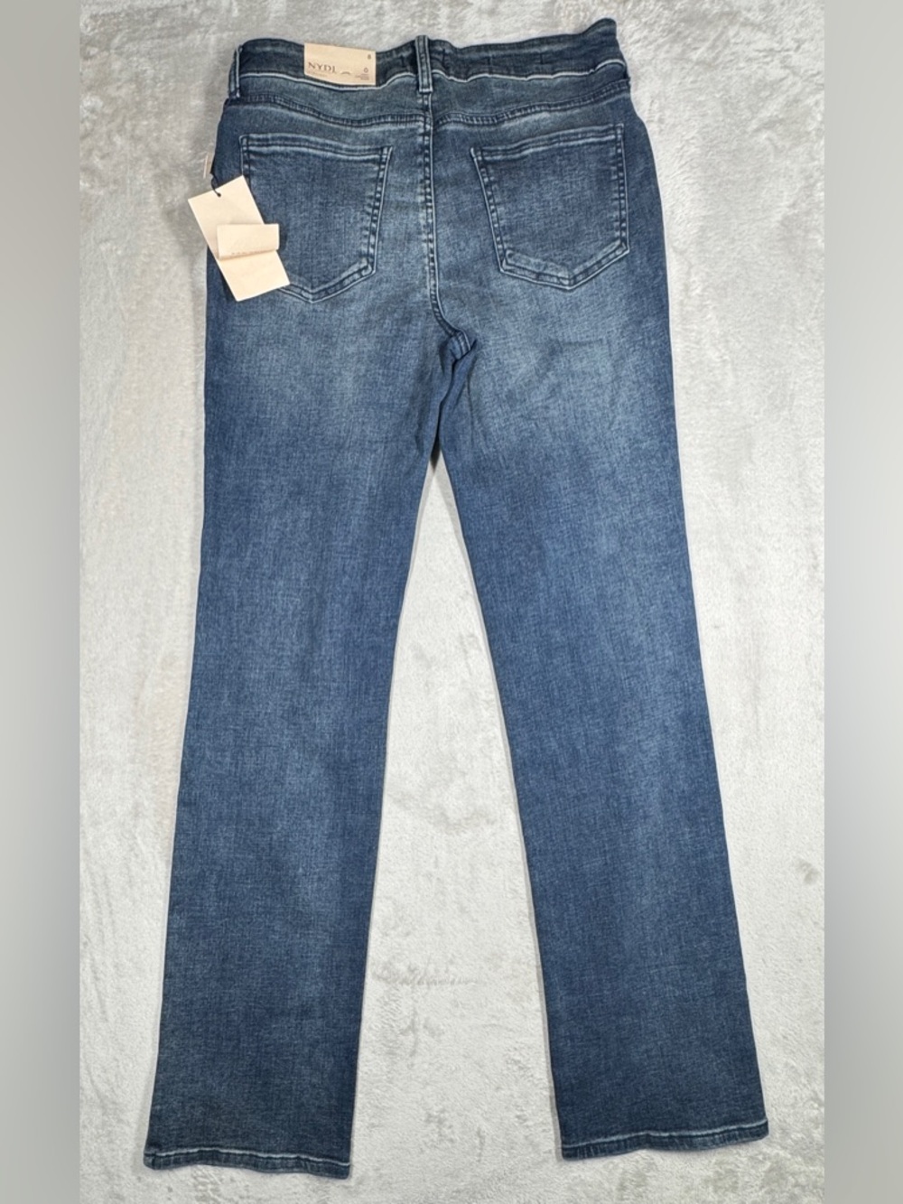 NWT NYDJ Marilyn Straight Lombard Lift Tuck Denim Cotton Blend Blue Jeans Size 8 - Picture 12 of 16
